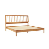King Spindle Bed Mid Century Modern - Caramel