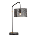 Mod Mesh - 27" Metal Task Lamp With Built-in USB Port (Set of 2) - Oil Bronze And Painted Gold Metal From Grandview Gallery