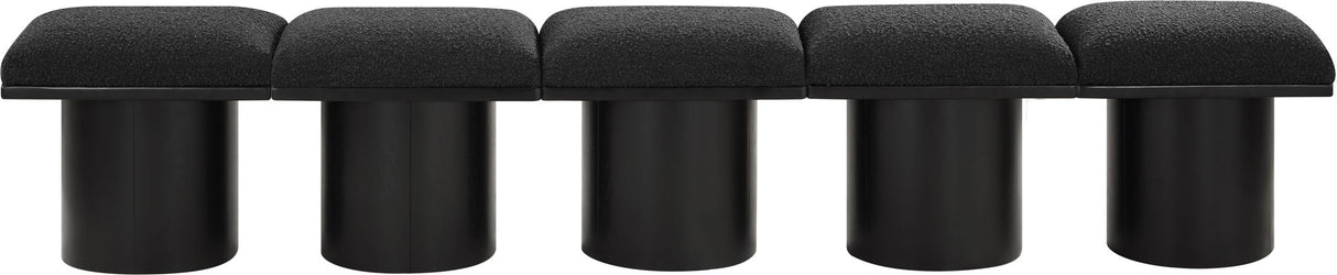 Pavilion - 5 Piece Modular Bench With Black Base