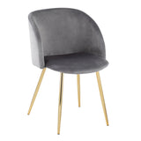 Luna - Contemporary Chair (Set of 2) - Gold Metal