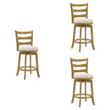 Melindra - Modern Farmhouse Swivel Wood Counter Height Kitchen Bar Stool