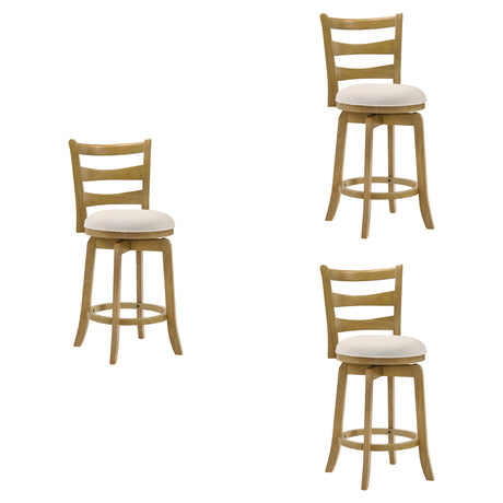 Melindra - Modern Farmhouse Swivel Wood Counter Height Kitchen Bar Stool