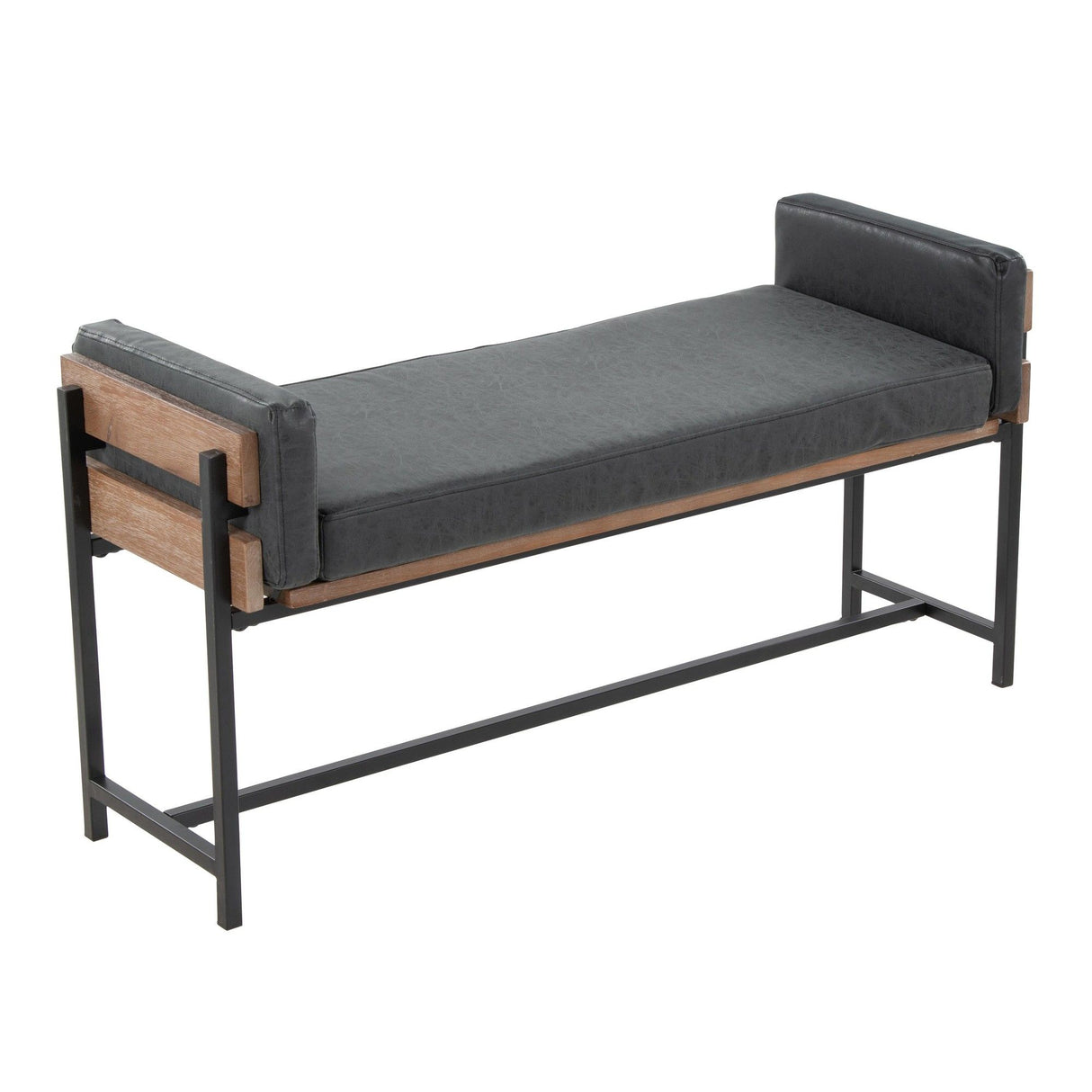 Kari - Farmhouse Bench - Brown Wood
