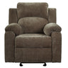 Upholstered Manual Recliner Chair With 3 Adjustable Backrest Positions