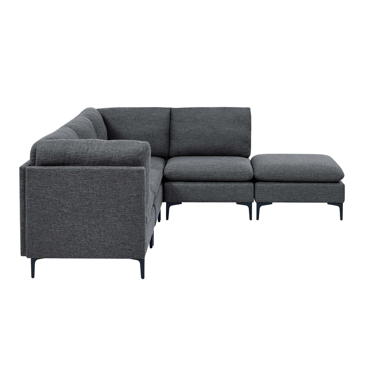 Upholstered Modular Sectional & Tall Legs
