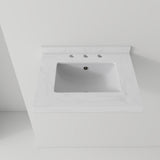 Basin Sink, Triple Faucet Holes, 2" Thick Rim, Sink Only