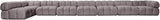 Orin - Velvet Performance Fabric Upholstered 8 Piece L-Shaped Sectional