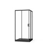 Corner Shower Enclosure, Double Sliding Door & Shower Base