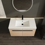 Bathroom Vanity Set With Resin Countertop Sink, 2 Doors