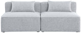 Cube - Linen Modular 2 Seat Armless Sofa