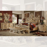 HD-7266 - 4 Piece Eastern King Bedroom Set - Pickle Frost With Silver Highlight