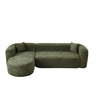 L - Shape Boneless Cloud Couch With 2 Throw Pillows For Living Room