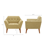 Modern Lounge Chair With Button Tufting