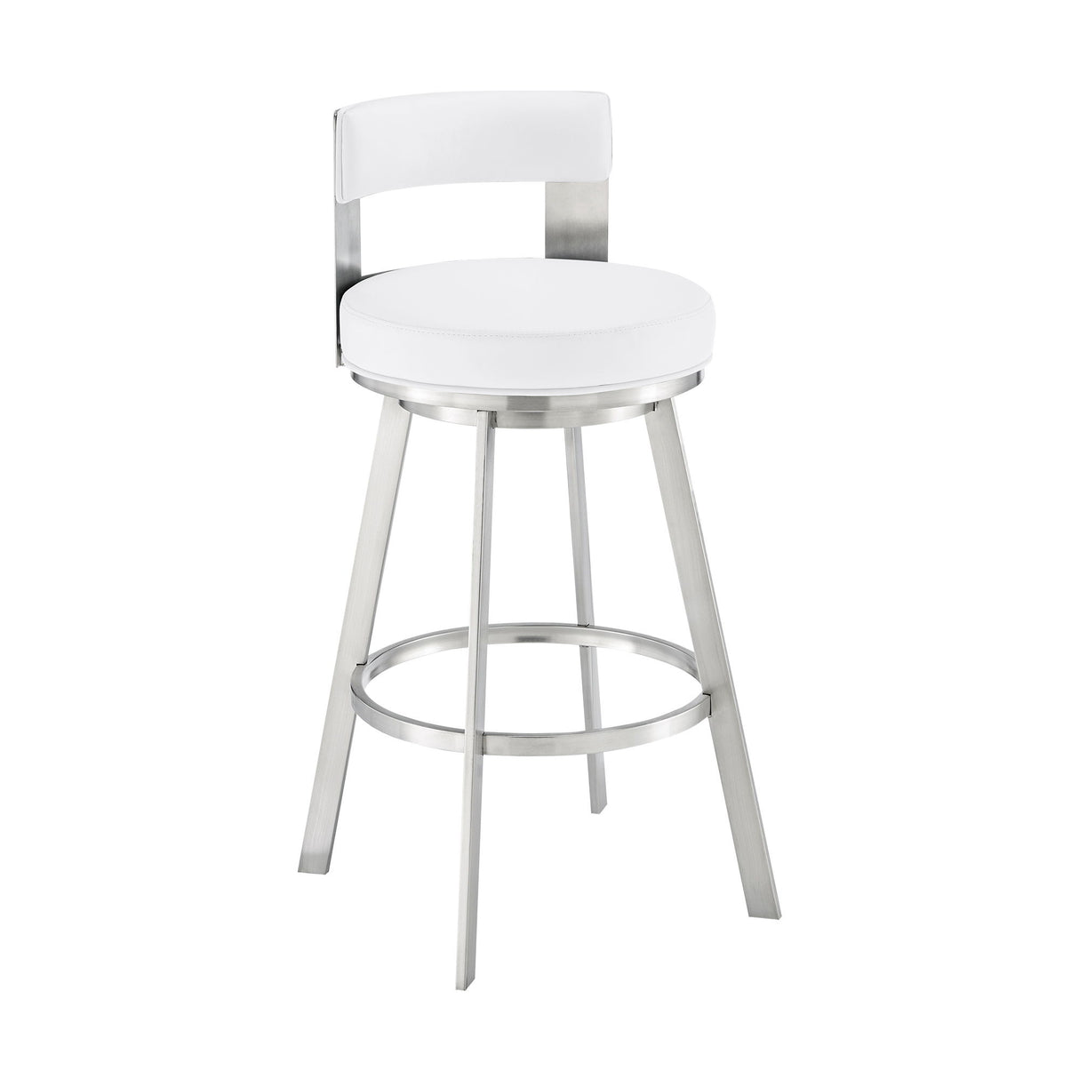 Flynn - Swivel Bar Stool - Brushed Steel