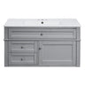 Modern Wall Mounted Floating Cabinet With Double Drawer And Sink