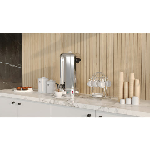 Electric 100 Cup Commercial Coffee Percolator in Stainless Steel, KM-CCP100