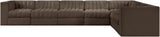 Rummi - Velvet Performance Fabric Upholstered 7 Piece Modular Sectional (With 3 Corner Chairs)