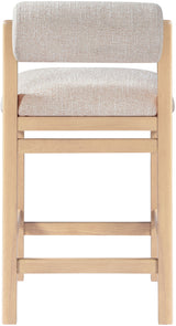 Roundhill - Fabric Counter Stool - Natural Frame