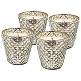 Scented Soy Wax Candle Glass (Set of 4) - Silver