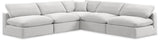 Comfy - 5 Piece Velvet Modular Corner Armless Sectional