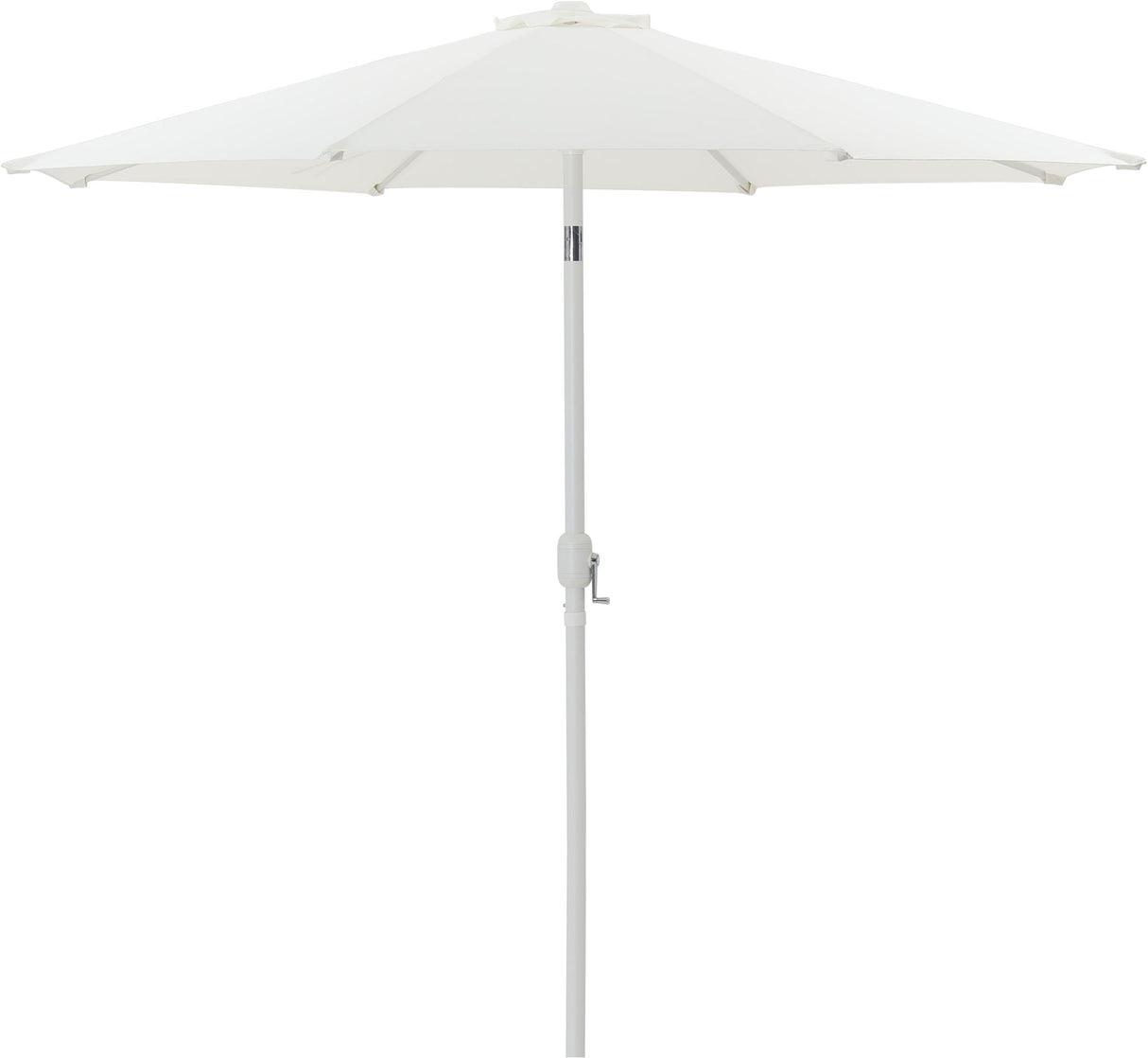 Fiji - Aluminum Patio Umbrella With Round Teak And White Base