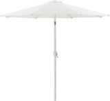 Fiji - Aluminum Patio Umbrella With Round Teak And White Base