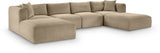 Shaggy - Fabric 6 Piece Modular Sectional With 2 Ottomans
