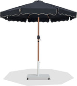 Amalfi - Aluminum Patio Umbrella - White Base / Light Brown Pole