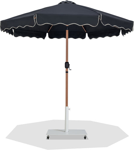 Amalfi - Aluminum Patio Umbrella - White Base / Light Brown Pole