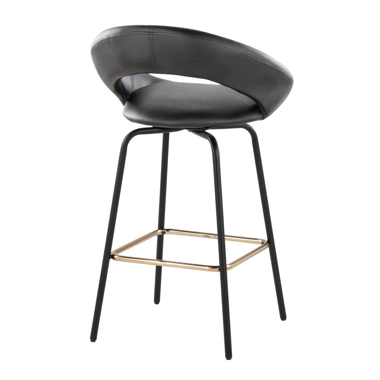 Posh - Fixed-Height Counter Stool (Set of 2) - Black Metal