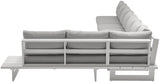 Maldives - 7 Piece Water Resistant Outdoor Patio Modular Sectional With White Base