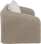 Seacrest - Olefin Water Resistant Fabric And Wicker 2 Piece Outdoor Patio Modular Loveseat