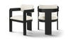 Sacha - Vegan Leather Upholstered Dining Chair With Black Base (Set of 2)
