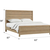 Panel Bed Frame With Unique Headboard And Included Slats