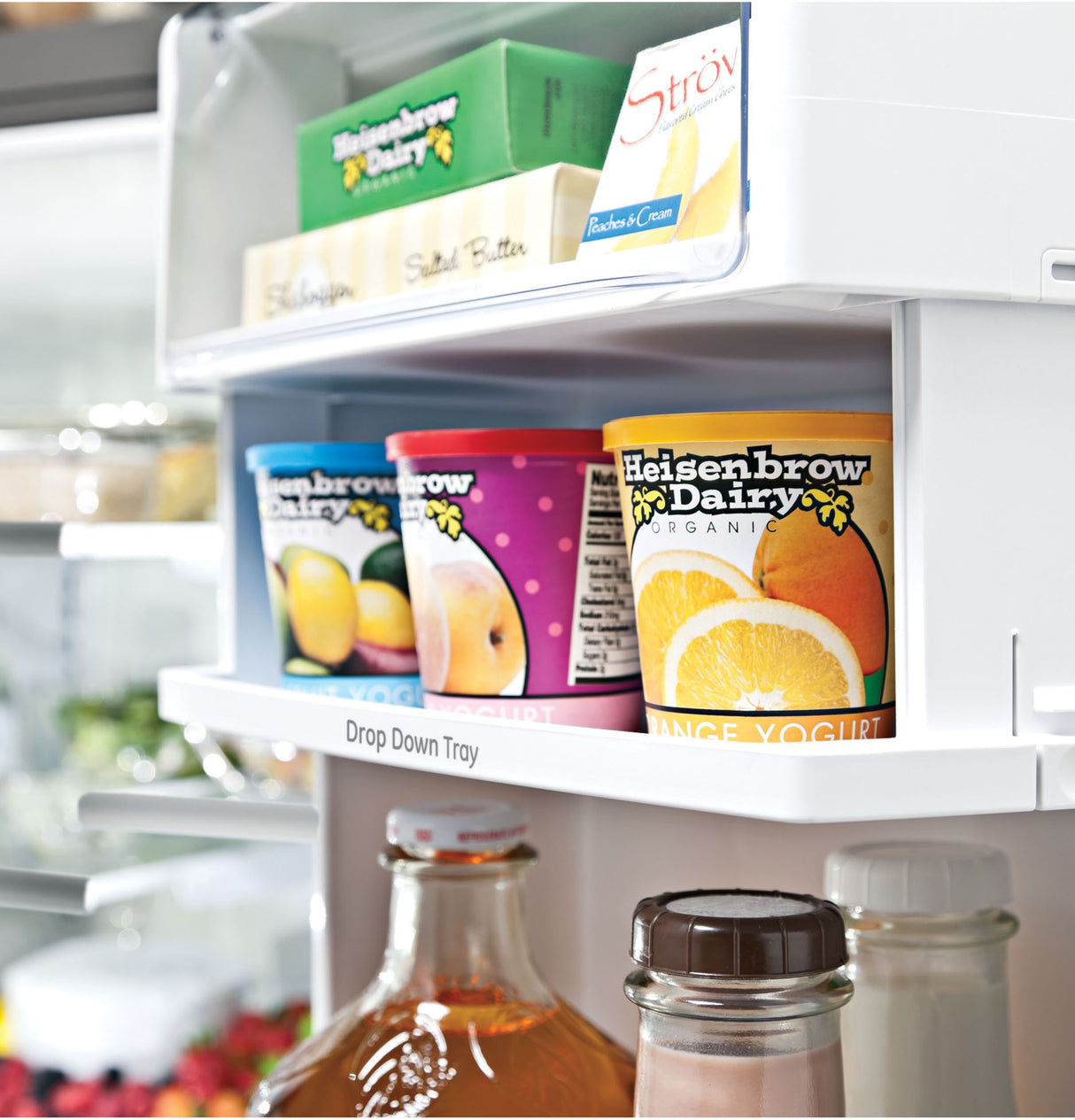 GE Profile(TM) Series ENERGY STAR(R) 27.7 Cu. Ft. Fingerprint Resistant French-Door Refrigerator with Hands-Free AutoFill - (PFE28KYNFS)