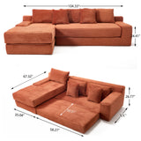 Modern L - Shaped Sectional Couch With Memory Foam