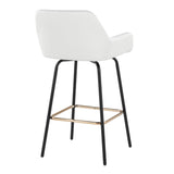 Daniella - 24" Fixed-Height Counter Stool (Set of 2) - Black Metal
