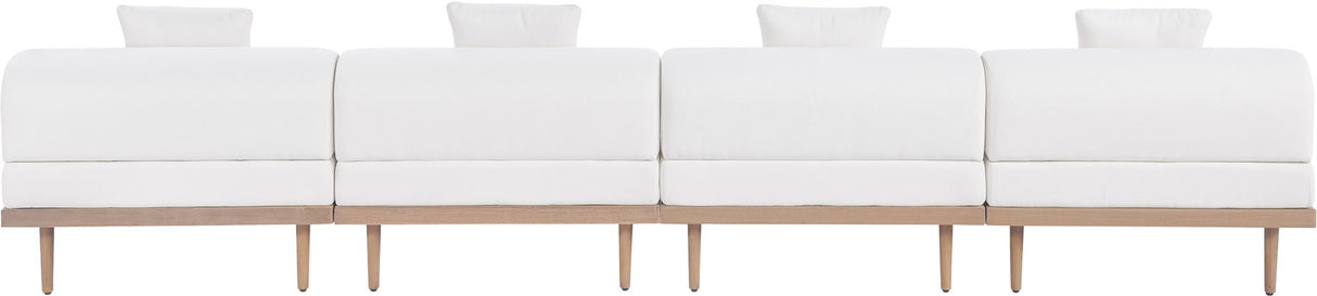Laguna - 4 Piece 142" Upholstered Outdoor Patio Modular Armless Sofa