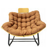 Oversized Papasan Rocking Chair Outdoor With Thick Cushion