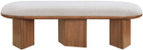 Wilshire - Bench With Brown Base - Cream
