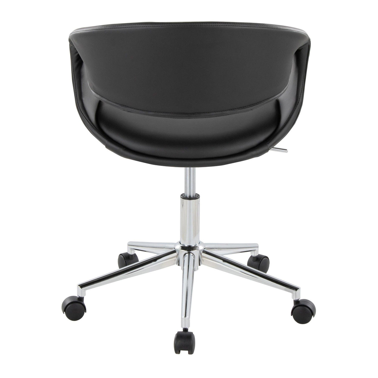 Curvo - Upholstered 5-Star Task Chair - Chrome Metal Base