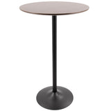 Pebble - Table Adjusts From Dining To Bar - Walnut And Black