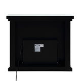 Noralie - 40" Fireplace - Mirrored & Faux Diamonds