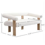 Modern Round Armrest Loveseat