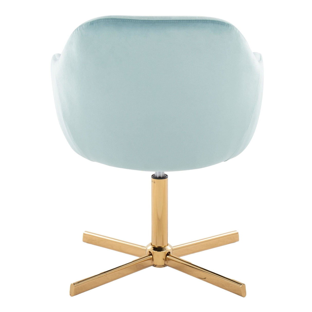 Buena - Swivel Accent Chair - Chrome Gold Metal Base