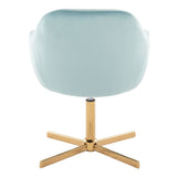 Buena - Swivel Accent Chair - Chrome Gold Metal Base
