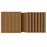 3D Groove Acoustic Panels & Strip Boards, Sound Absorbing Wall & Ceiling Panels (Set of 8) - Walnut