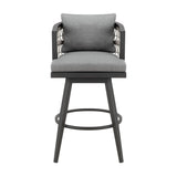 Zella - Outdoor Patio Swivel Counter Stool Set