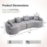 4 Seater Sofa With Fabric, 30D, 60 Hardness Full Sponge, 4 Pillow For Living Room, Home Furniture Sleeper Sectional Sofa For Apartment