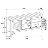 Sutter - 2 Door TV Stand With Mission Design - Dark Brown